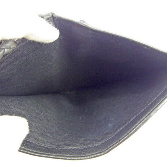 Bottega Veneta Wallet Intrecciato Black Gold Woman unisex Authentic Used - Picture 4 of 6